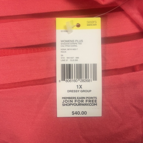 Simply Emma Shadow Striped Tee (1X) - Picture 4 of 4